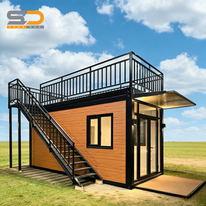 Maison conteneur pliable <span class=keywords><strong>de</strong></span> 20 pieds avec aménagement intérieur personnalisable, escalier, balcon sur deux étages, maison <span class=keywords><strong>de</strong></span> luxe - Product Image 2