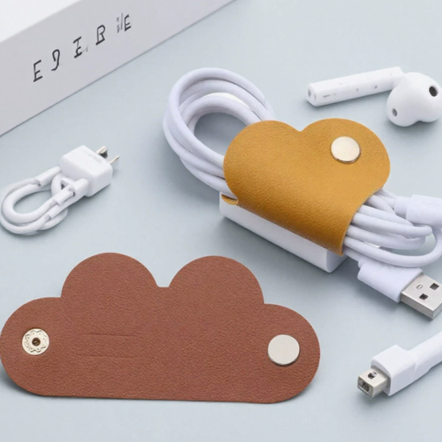 Fashion Creative Flower-shaped Headphone Cable Winder Simple Portable Cable Organizer for Desktop Data Cable Storage