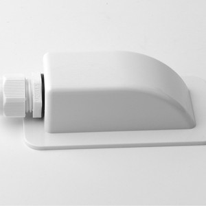 <b>White</b> Single Hole Junction Box Solar PV ABS Plastic Mounting <b>Bracket</b> For RV Boat Camper - Product Image 1