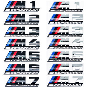 Badges latéraux pour Thunder Edition M pour modèles X1M-X6M M2-M7 - Autocollants de voiture en plastique ABS (noir) - Product Image 2