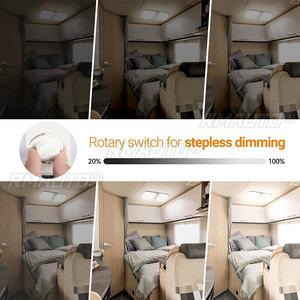 DC 12V-24V 120 <b>LED</b> RV <b>Ceiling</b> Dome <b>Light</b> Interior Lighting <b>Dimmable</b> Trailer Camper RV <b>Lights</b> for Camper RV Interior Accessories - Product Image 3