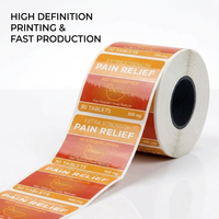 Étiquettes autocollantes brillantes et imperméables en vinyle pour flacons de produits de santé, étiquettes pour emballages de compléments alimentaires, autocollants avec logo pour étiquettes d'emballage