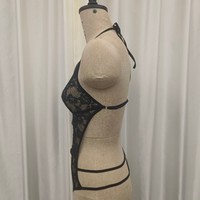 Vente flash : Ensemble pyjama sexy deux pièces - Combinaison moulante en dentelle ajourée brodée pour femmes