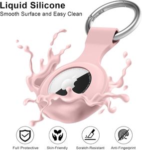 Funda de silicona en oferta para Airtags con llavero, funda para localizador Apple Airtag, soporte de llavero para Air Tag antipérdida - Product Image 3