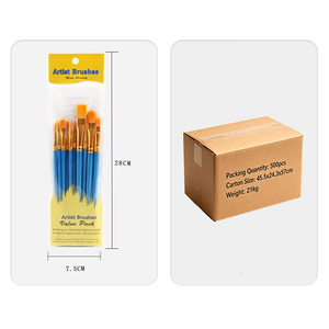 <span class=keywords><strong>Set</strong></span> di 10 Pennelli Economici con Manico in Plastica per Bambini, Disponibili in Magazzino - Product Image 5