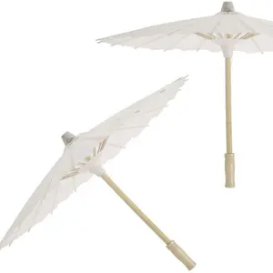 गर्म बिक्री उच्च गुणवत्ता सफेद कागज छाता छत्र शादी की स्मारिका सूरज छाता स्वनिर्धारित लोगो कागज छत्र शिवालय छत्र