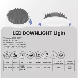 ไฟดาวน์ไลท์ LED อัลตร้าสลิมจากออสเตรเลีย ได้รับการรับรองมาตรฐาน CE SAA ระดับ <span class=keywords><strong>IP44</strong></span> ขนาด 4 นิ้ว แบบฝัง ตัดเจาะ 120 มม. 8 วัตต์ 10 วัตต์ 12 วัตต์ ปรับความสว่างได้ 3CCT - Product Image 3
