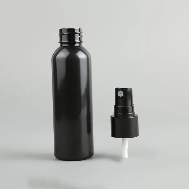 60 ml beliebte mattschwarze sprühflasche für kosmetika toner parfümzerstäuber sprühflasche 50 ml 100 ml kunststoff-sprühflasche