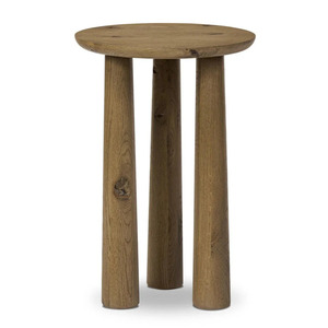 Wooden Side Table Rustic Solid Wood End Table Modern Handmade Furniture for Bedroom Living Room Hotel and Residential Interior - Product Image 3