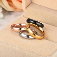 Nouvelle Bague Lisse Noire et Argentée en Acier Inoxydable pour Hommes et Femmes, Largeur 6mm, Promesse de Mariage, Cadeaux de Bijoux