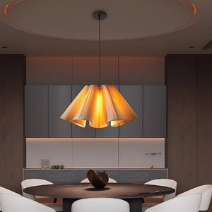 Lampe suspendue moderne de couleur crème, forme ronde, base d'ampoule Led E27, pour salon, chambre à coucher, plafonnier - Product Image 3