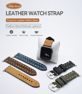 Heqi preferencial Applewatch Smartwatch bandas Unique Luxury Durable Soft Vintage ajustable piezas de cuero genuino correa de reloj - Product Image 2