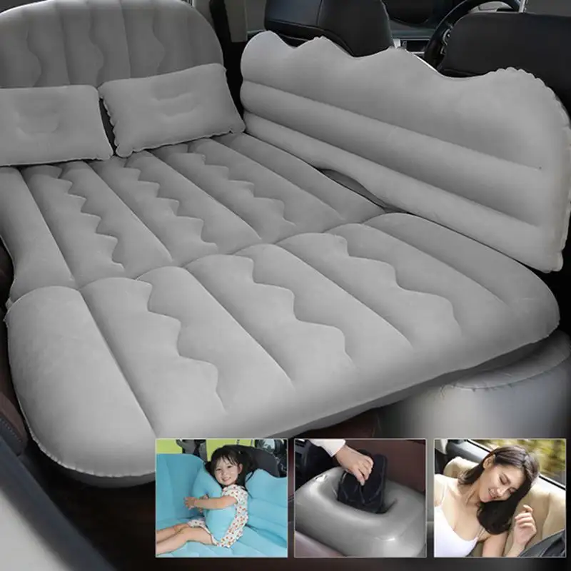 Portátil carro viagem ar inflável cama auto assento traseiro sofá inflável colchão PVC reunindo dobrável carro colchão de ar com travesseiro