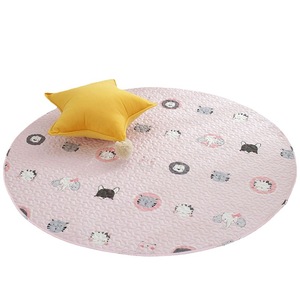 Tapis de jeu rond pour bébé, motif chat rose, antidérapant, pour enfants de 0 à 24 mois, unisexe - Product Image 5