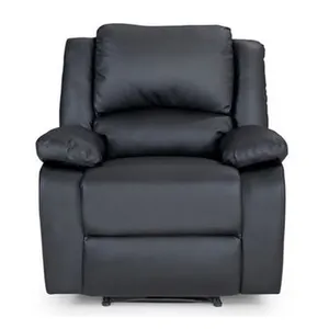 파트너 저렴한 도매 거실 인조 가죽 홈 시어터 Sillon 휴식 안락 의자 응원 블랙 안락 의자