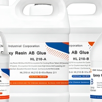 Résine Époxy CNMI AB Transparente Qualité Alimentaire Kit de Résine Époxy Liquide Cristalline pour Table en Résine HL210 2:1