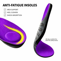 Semelles orthopédiques confortables pour pieds plats - Soutien de la voûte plantaire avec talonnette profonde, amorti antichoc, durables et flexibles pour soulager la douleur au pied