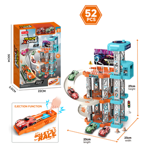 52 voitures jouets en plastique ABS, nouveau design, ensemble de jeu unisexe, <span class=keywords><strong>circuit</strong></span> de course multi-étages, <span class=keywords><strong>garage</strong></span> de stationnement coulissant pour enfants - Product Image 4