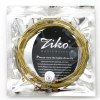 Ensemble de cordes de guitare acoustique ZIKO plaqué or en acier sans nickel DCZ-011 pour musiciens de studio, améliorant la résonance acoustique