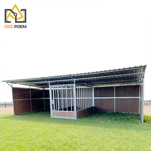 Équipement d'extérieur portable, écuries modulaires pour chevaux, panneaux <span class=keywords><strong>de</strong></span> box, abri, toit pour bétail, acier <span class=keywords><strong>de</strong></span> luxe, garantie 1,5 an - Product Image 2