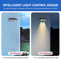 Lampe de clôture de jardin LED résistante aux intempéries IP65, lumière blanche chaude, ambiance décorative, lampes solaires murales extérieures pour balcon