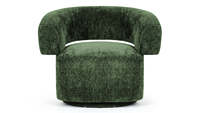 Fauteuil pivotant moderne en velours vert pour chambre, appartement, salon extérieur, école, salle à manger, hôtel