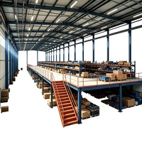 HONGXIN Étagère de mezzanine en acier robuste sans boulons, réglable, en acier laminé à froid, avec revêtement en poudre, protection contre la corrosion, personnalisable