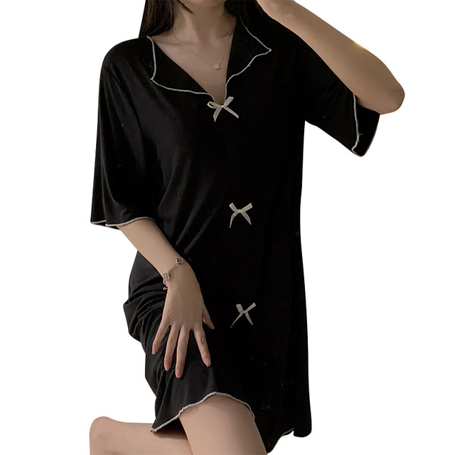 Wildness Cute Woman Loungewear Large Size Sleeping Dress Nightwear
