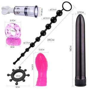 Welgewilde AM-SM243 Leren Sm Bondage <span class=keywords><strong>Kit</strong></span> Voor Volwassenen-Sm Gameplay Set Handboeien Kraag Blinddoek Tepelklemmen Zweep Vibrator - Product Image 4