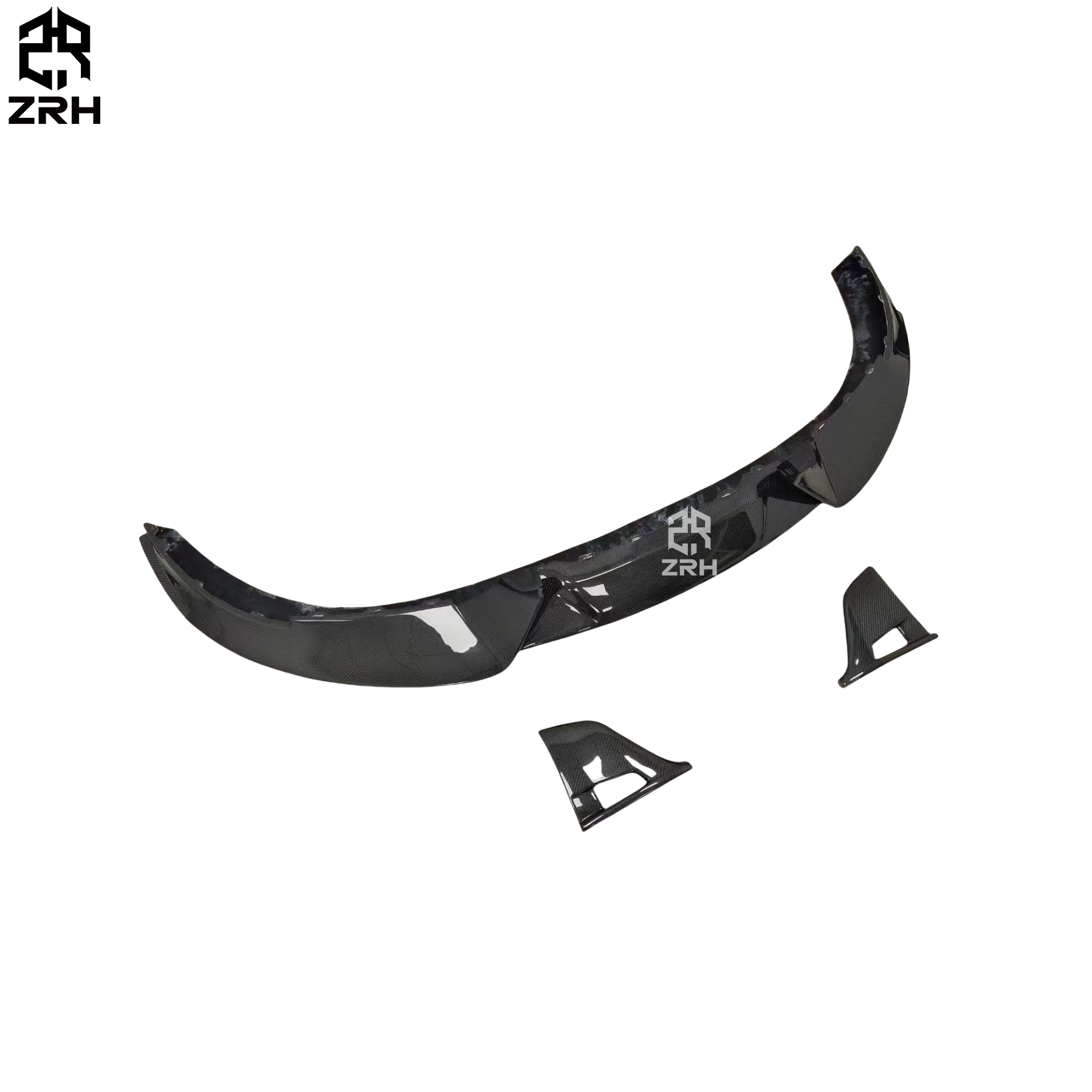 front bumper lip spoiler splitter taycan real carbon fiber