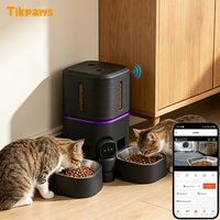 Distributeur automatique de nourriture pour chats OEM 7L à double bol pour 2 chats, enregistrement vocal, audio bidirectionnel, minuterie, distributeur intelligent avec caméra HD 1080P