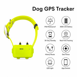 Hound Dog GPS Collar with <b>Speaker</b> Hound Trainer IP68 Waterproof Locator GunDog Tracking with E-shock - Product Image 2
