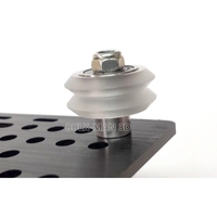 Kit de roues doubles Xtreme de haute précision pour système de rail linéaire à rainure en V, OX CNC, pièces C-Beam, accessoires d'imprimante 3D, couleur noire