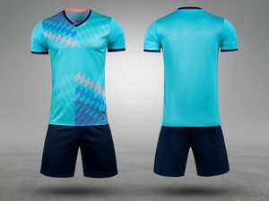 Voetbalshirt bedrukt met meerdere kleuren, sneldrogend, ademend, milieuvriendelijk, op maat gemaakt, professioneel trainingsclubuniform, korte mouw - Product Image 2