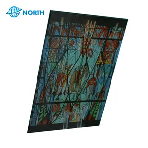 壁ガラスデジタル印刷ガラス装飾モダンスタイル