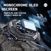 Kit de manettes arrière EXtremeRate en caoutchouc transparent et noir BEYOND avec écran OLED et poignées ergonomiques redessinées pour PS5 Edge