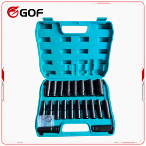 20 pièces – Adaptateur de douille pour clé à chocs manuelle en acier au carbone 1/2 pouce 8-32 mm, outil combiné avec étui rigide personnalisable OEM - Product Image 1