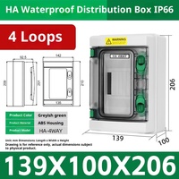 HA extérieur IP66 étanche boîtier de disjoncteur électrique monté en surface serrure à clé 10-63A 250-450V Distribution en plastique