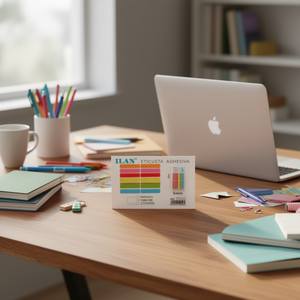 ILAN Etichetta Adesiva Rettangolare 14x69mm, 12 Etichette per Foglio, 5 Fogli Colorati - Product Image 2