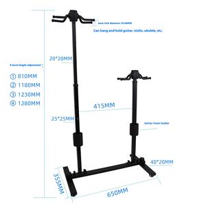 Soporte de bloqueo automático de acero para 4 guitarras y ukelele Soporte de guitarra estable para aplicaciones acústicas y de bajo - Product Image 6