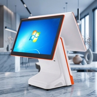 Terminal de point de vente tactile P889 compétitif avec système Windows/Android, écran unique 15,6 pouces pour les cafés, les commerces de détail et les restaurants