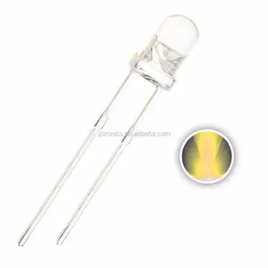 Jstronic Dip LED 3mm 5mm Yellow Color Water Clear Round Led Light Emitting Diode