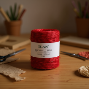Bobina di Filo Sisal 3mm Rosso 250G per Lavori Artigianali - Product Image 3