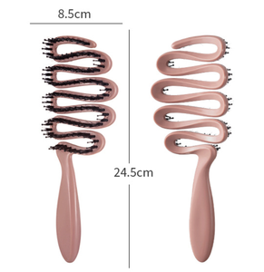 Peine para el cabello de color <span class=keywords><strong>s</strong></span>ólido 2026 con cerdas grandes de silicona y mango de plástico, con masaje capilar y peinado voluminoso para mujeres y hombres, uso doméstico - Product Image 4