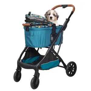 Pet Travel Outdoors Dog Stroller Cat Carts Small Dog Pet Strollers Basket Dog Carrier Stroller