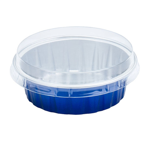 ABL PACK Récipient en papier d'aluminium jetable personnalisé 60ML 2oz Dessert <span class=keywords><strong>tarte</strong></span> tasse de cuisson casserole plateau alimentaire avec <span class=keywords><strong>couvercle</strong></span> - Product Image 1