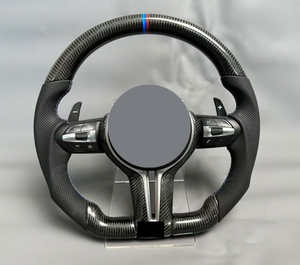 Volant de direction pour <span class=keywords><strong>BMW</strong></span> F30 F10 F18 F32 E90 E92 E60, nouveau design 2026, <span class=keywords><strong>prix</strong></span> d'usine, fibre de carbone, volant sport M - Product Image 2
