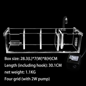 2 In 1 Fish Tank Filter Box 7 In 1 Water Purification External Silent Wall-Mounted Aquarium Filter Box