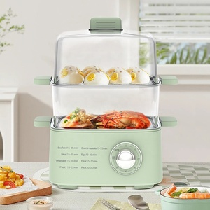 Cuisinière à <span class=keywords><strong>vapeur</strong></span> électrique multifonctionnelle 1000W, nouvelle, à <span class=keywords><strong>vapeur</strong></span> rapide, avec couvercle visible - Product Image 2