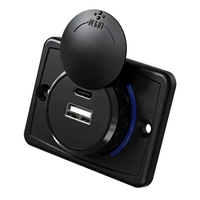 Cargador de Coche LED de Fábrica, el Mejor Cargador USB Impermeable para Asiento de Autobús, Cargador de Coche con Puertos de 12/24 Voltios y 5V3.1A, Toma de Corriente para Coche